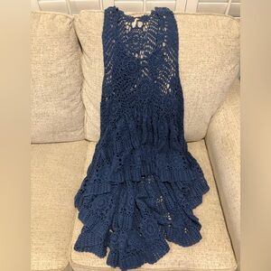 Free people macrame dress coverup xs